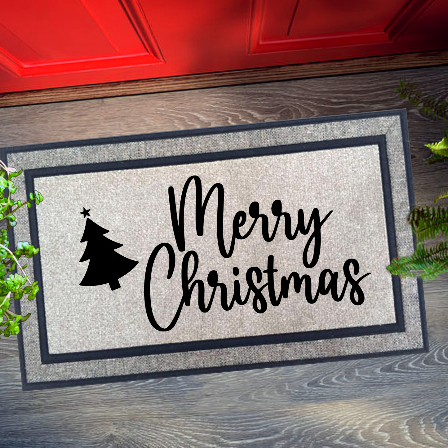 Merry Christmas Tree Doormat