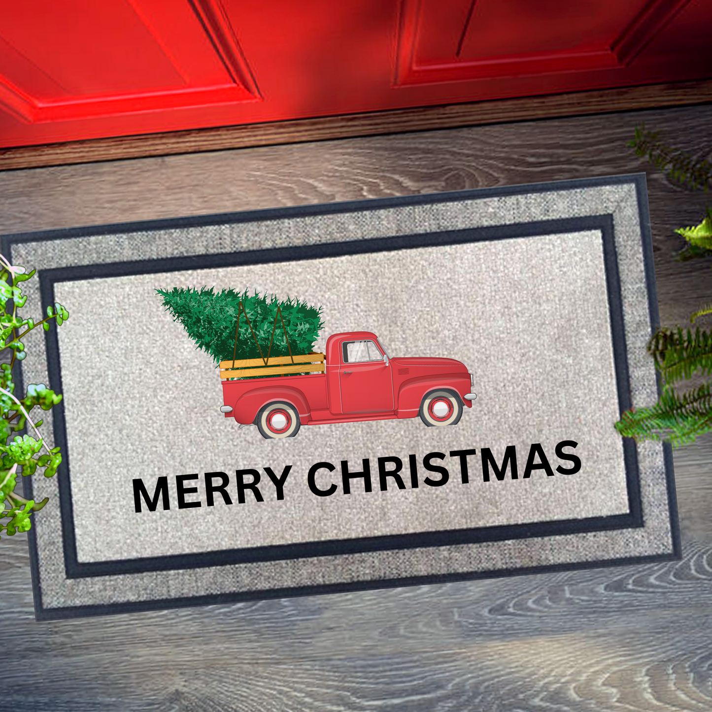Christmas Truck Doormat