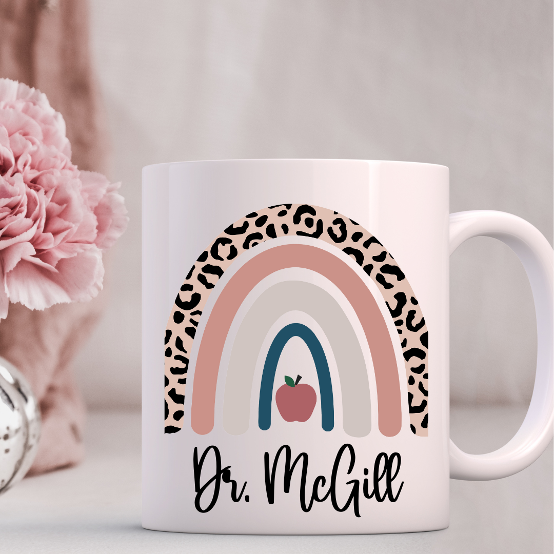 Boho Teacher Rainbow Mug