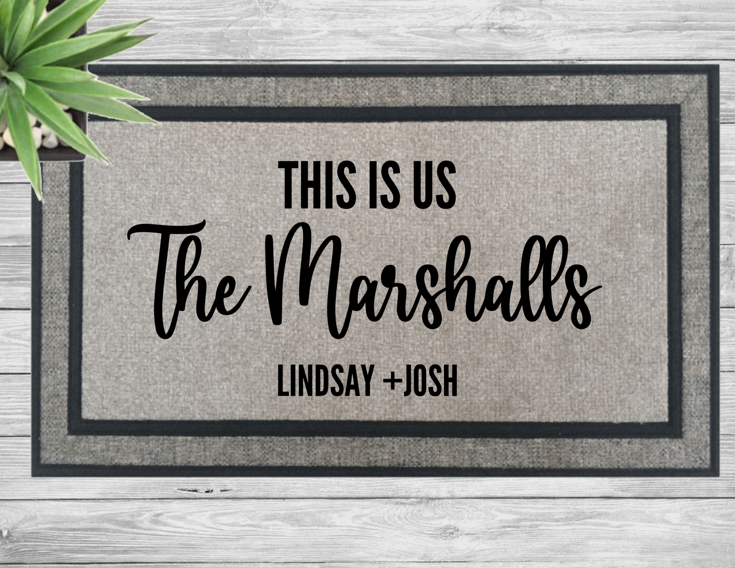 This is Us Doormat with Last Name and Family Members