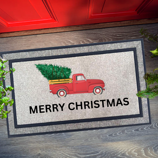 Christmas Truck Doormat