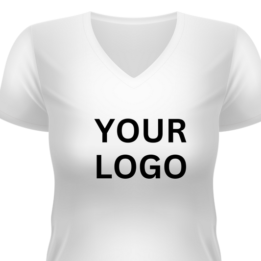 Branded Short Sleeve V-Neck T-Shirt