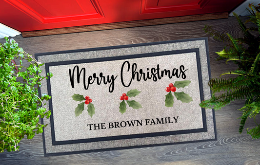 Christmas Ivy Doormat