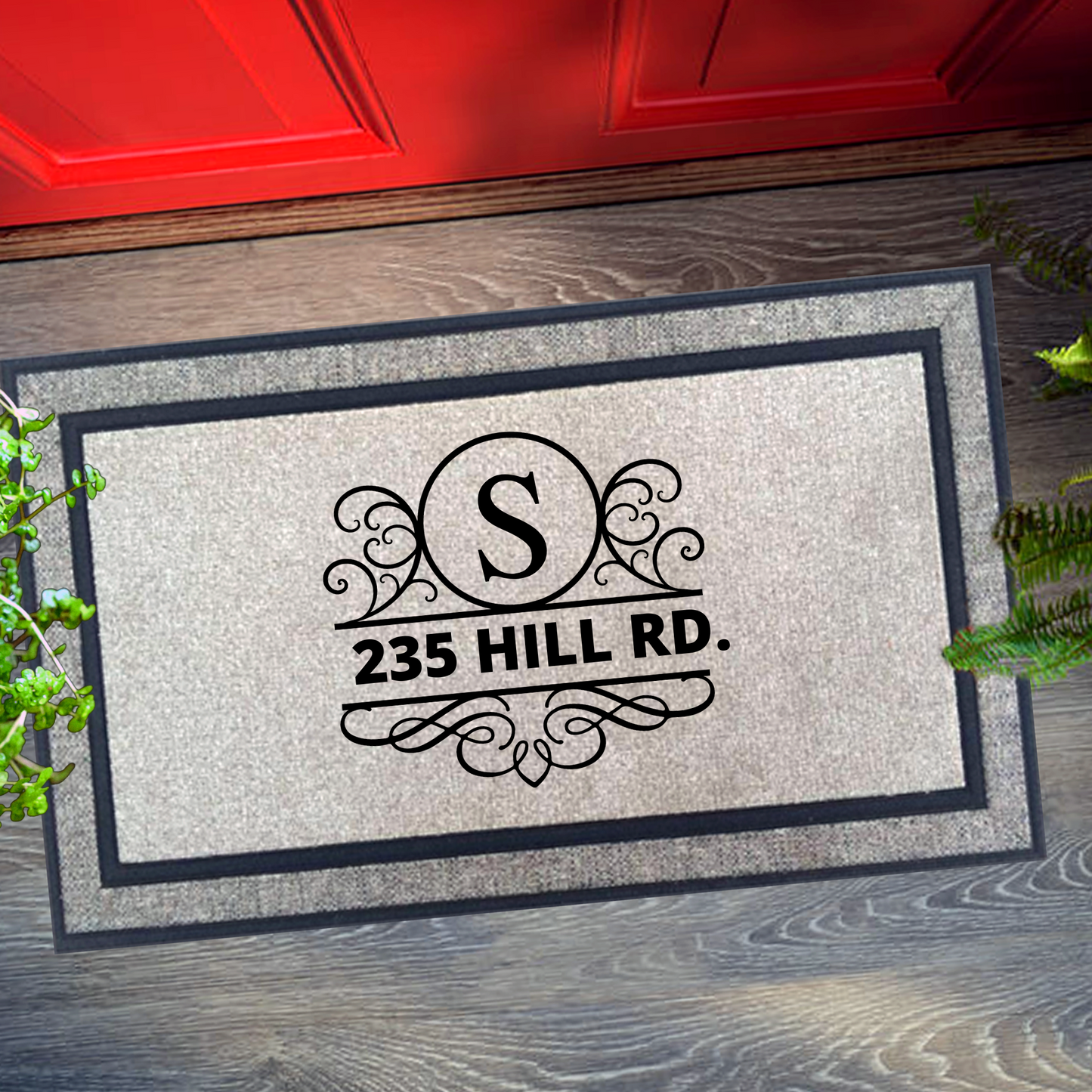 Initial and Address Doormat