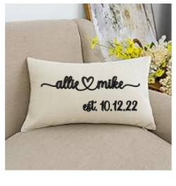 Bride and Groom Pillow Cover