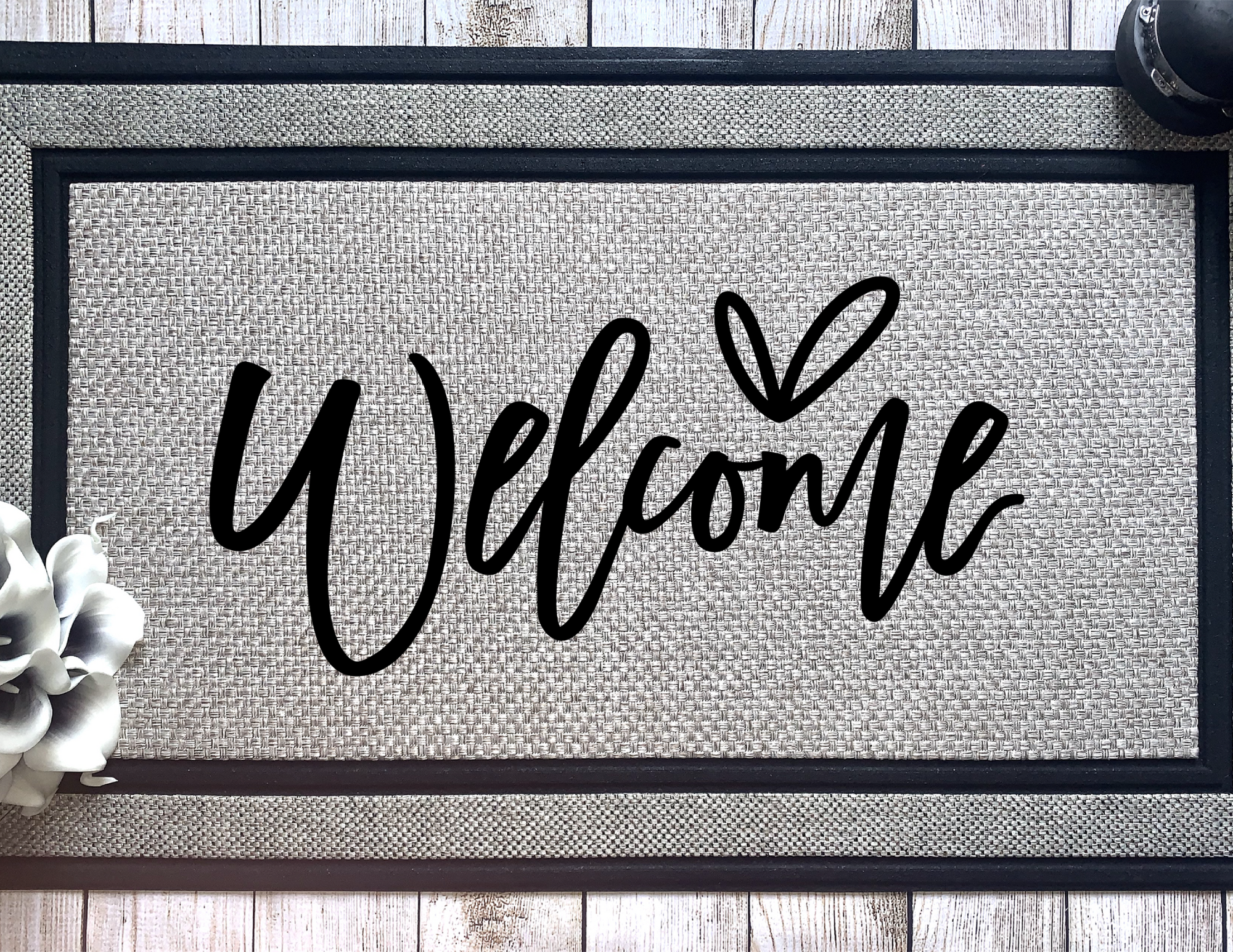 Welcome with a Heart Doormat