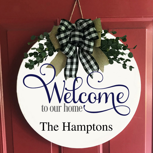 Welcome Doorhanger with Family Name