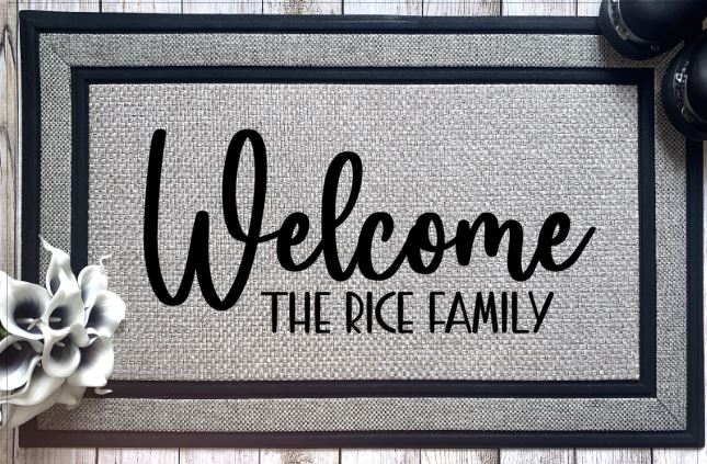Large Welcome and Family Name