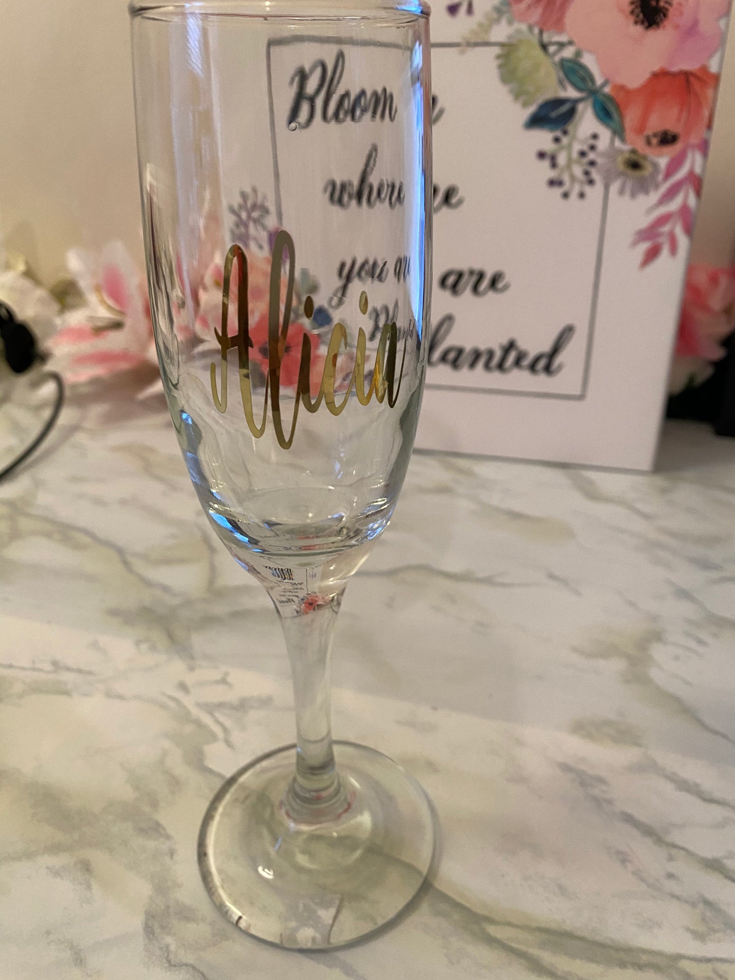 Personalized Champagne Glasses for Couples