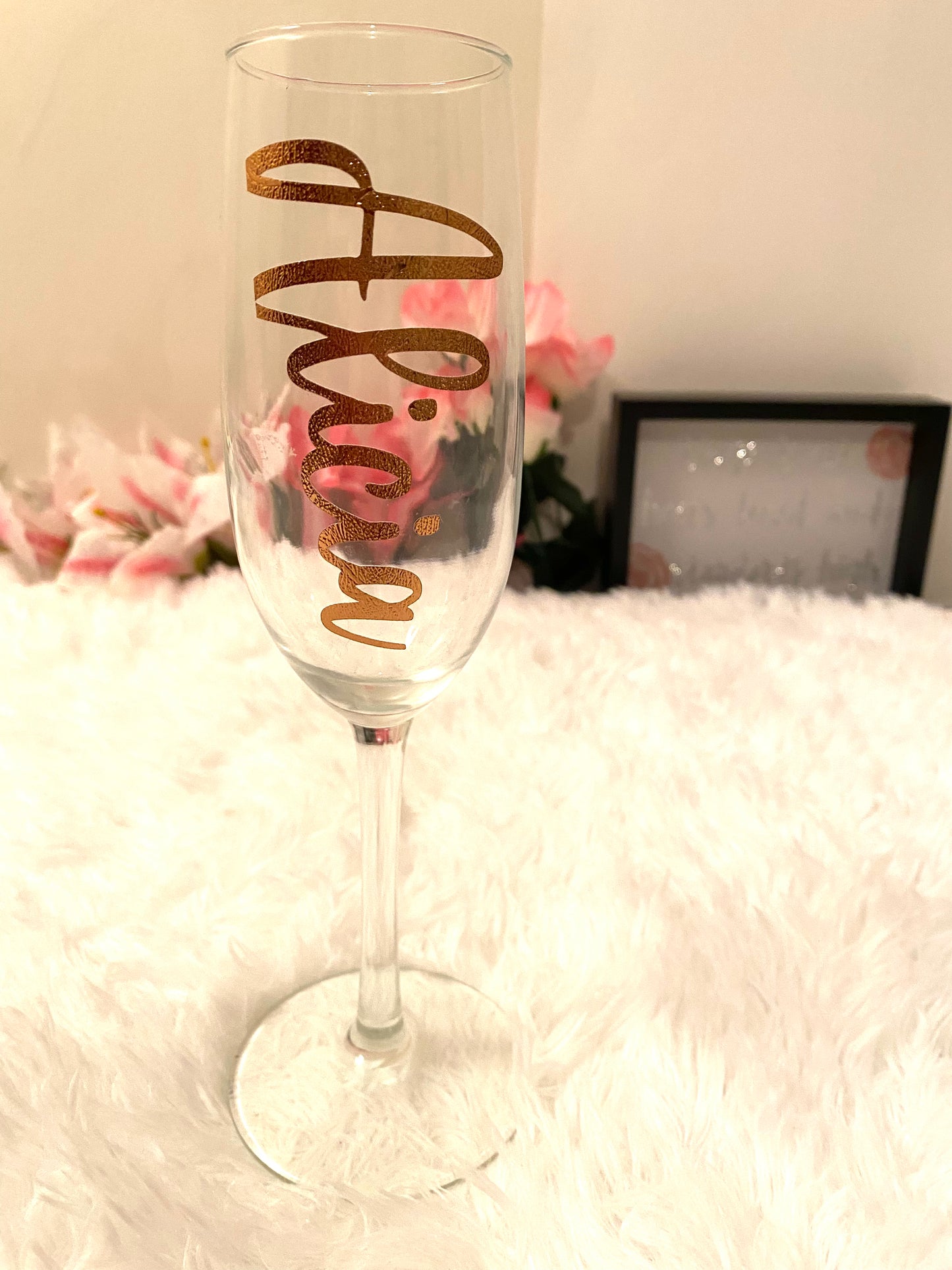 Personalized Champagne Flute
